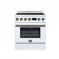 Forno Torino 30 Inch White Induction Range, 4.32 cu.ft - FFSIN0936-30WHT Electric Range