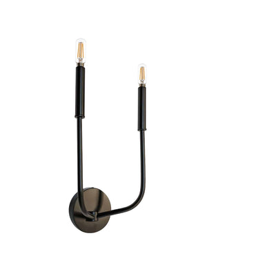 Dainolite Eleanor 2 Light Wall Sconce Matte Black Lamp|Applique murale Eleanor de Dainolite avec fini noir mat et 2 ampoules