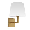 Dainolite Whitney 1 Light Wall Sconce Aged Brass White Shade Lamp|Applique murale Whitney de Dainolite avec abat-jour blanc, fini laiton vieilli et 1 ampoule