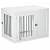 PawHut Furniture Style Dog Crate with Two Doors, End Table Pet Cage Kennel with Locks, for Medium Dogs - White