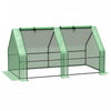 Outsunny 6' X 3' X 3' Portable Tunnel Greenhouse Outdoor Garden Mini With Large Zipper Doors & Water|Outsunny Mini Serre De Jardin Serre A Tomates 180l X 90l X 90h Cm Acier Pe Haute Densite 140 G/mĠ An