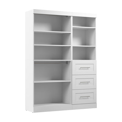 Bestar Pur 61 W Closet Organizer System - White|Système d’organisateur de garde-robe Pur de Bestar de 61 po (L) - blanc