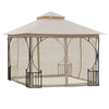 Outsunny 10'x10' Patio Gazebo, Outdoor Garden Canopy For Events Party Backyard With Mosquito Netting|Outsunny 10'x10' Tonnelle De Jardin Patio Canopee Evenements Fete Arriere-cour Avec Moustiquaire