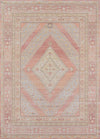 Poppy Traditional 9'3\" x 11'10\" Area Rug in Pink Indoor Area Rug
