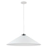 Dainolite Prudence 1 Light Pendant Matte Black Finish Matte White Shade Lamp|Luminaire suspendu Prudence de Dainolite avec abat-jour blanc mat, fini noir mat et 1 ampoule
