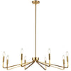 Dainolite Clayton 8 Light Chandelier Aged Brass Lamp|Lustre Clayton de Dainolite avec fini laiton vieilli et 8 ampoules