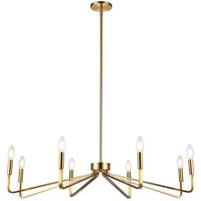 Dainolite Clayton 8 Light Chandelier Aged Brass Lamp|Lustre Clayton de Dainolite avec fini laiton vieilli et 8 ampoules