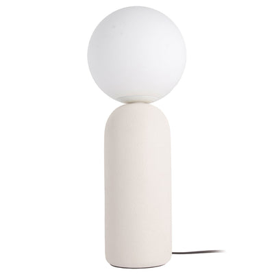 Dainolite Toria 1 Light Table Lamp Matte White White Glass|Lampe de table Toria de Dainolite en verre blanc, avec fini blanc mat et 1 ampoule