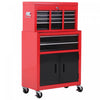 Homcom 6-drawer Detachable Tool Chest With Wheels|Homcom Coffre A Outils Amovible A 6 Tiroirs Avec Roulettes