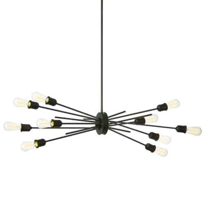 Dainolite Nebraska 10 Light Horizontal Pendant Espresso Finish Lamp|Luminaire suspendu horizontal Nebraska de Dainolite avec fini espresso et 10 ampoules