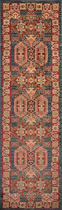 Lena Traditional 2'3\" x 7'6\" Runner Rug in Blue Indoor Area Rug