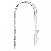 Outsunny 7.5ft Garden Metal Arch Outdoor Walkway Arbor For Decorative Climbing Vine Plants Patio Law