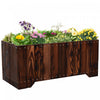 Outsunny 37.5"x15"x15.75" Raised Garden Bed, Wooden Planters For Outdoor Plants, Rectangle Vegetable|Outsunny 37,5"x15"x15,75" Lit De Jardin Sureleve Lit De Jardin En Bois Jardiniere D'exterieur Boite