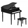 Costway 30-Key Classic Piano Wood w/ Bench & Music Rack Black