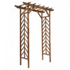 Outsunny 79\" Garden Trellis, Wooden Arched Arbour With Pergola Style Roof