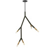 Dainolite Morgan 5 Light Pendant Matte Black/Aged Brass Finish Lamp|Luminaire suspendu Morgan de Dainolite avec fini noir mat et laiton vieilli et 5 ampoules