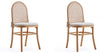 Manhattan Comfort Set of 2 Paragon Dining Chairs with Cream Cushions - Natural Cane|Ensemble 2 chaises de salle à manger Paragon de Manhattan Comfort avec coussins crème - cannage naturel