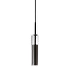 Dainolite Luna LED Pendant 6w Black Finish Clear Glass Lamp|Luminaire suspendu Luna de Dainolite en verre transparent, avec fini noir et ampoule à DEL de 6 W