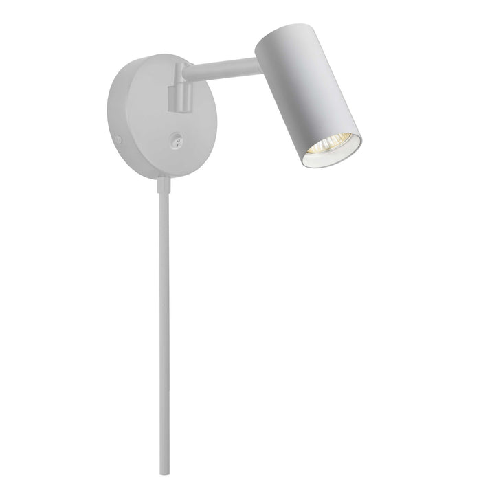 Dainolite Stanly 1 Light Wall Swing Arm Spotlight Matte White Lamp
