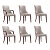 Shubert Modern 6-Piece Dining Chair Set in Light Gray | Ensemble de 6 chaises de salle a manger Shubert Modern en gris clair