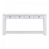 Gracie Solid Wood Console Table With Drawers And Shelf - Antique White