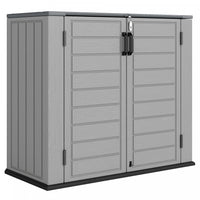 Outsunny 33 Cu.ft Outdoor Storage Shed, Waterproof Storage Cabinet, Grey