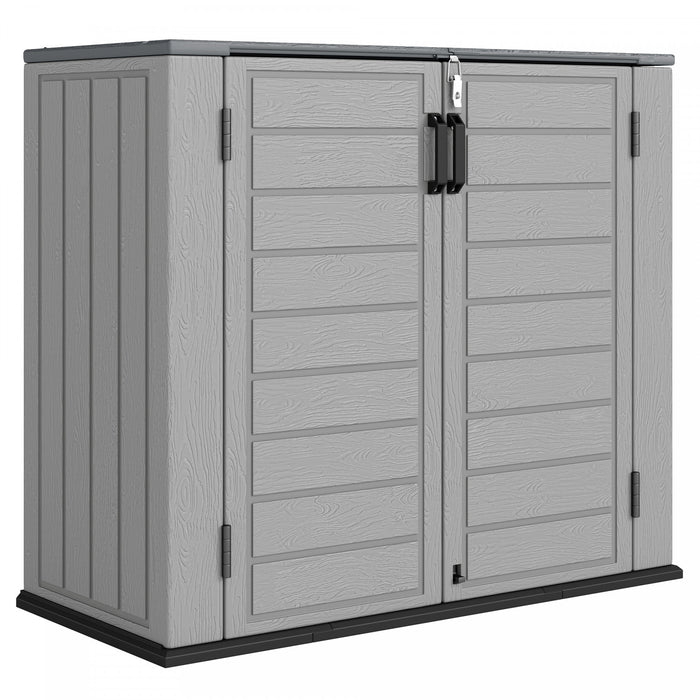 Outsunny 33 Cu.ft Outdoor Storage Shed, Waterproof Storage Cabinet, Grey