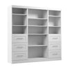 Bestar Pur 86 W Closet Organization System with Drawers - White|Système d’organisation de garde-robe Pur de Bestar de 86 po (L) avec tiroirs - blanc