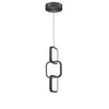 Dainolite Patsy LED Pendant 20w Matte Black White Silicone Diffuser Lamp