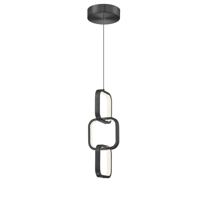 Dainolite Patsy LED Pendant 20w Matte Black White Silicone Diffuser Lamp