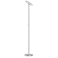 Dainolite LED Torchier Floor Lamp Satin Nickel Finish