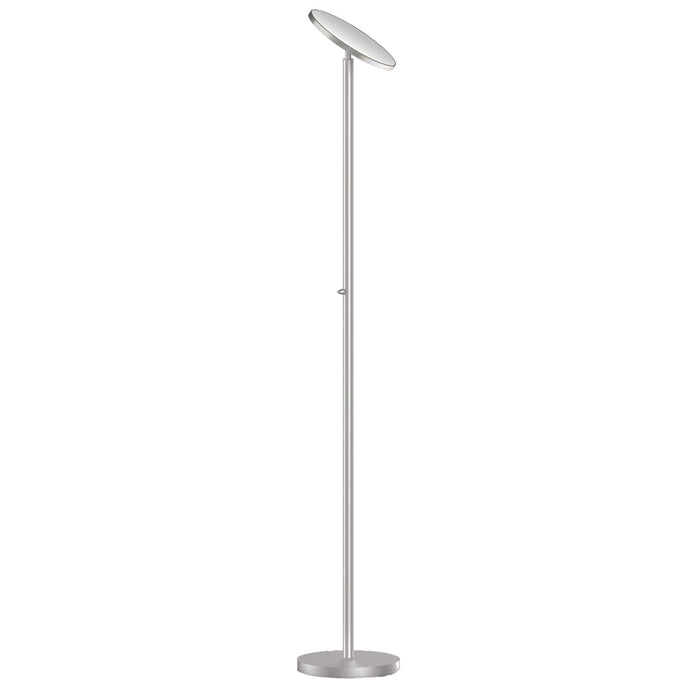 Dainolite LED Torchier Floor Lamp Satin Nickel Finish