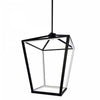 Dainolite Cage LED Pendant 46w Matte Black Finish White Diffuser Lamp