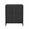 Novara Contemporary 22\" Nightstand in Black (2-Drawer)