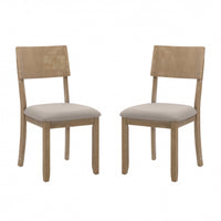 Jorissen Grey Linen-Look Fabric Dining Chair - Set of 2
