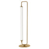 Dainolite Freya 1 Light LED Table Lamp Aged Brass White Acrylic|Lampe de table Freya de Dainolite en acrylique blanc, avec fini laiton vieilli et 1 ampoule à DEL