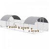 Pawhut Chicken Coop, Outdoor Chicken Run Walk-in Rabbit Cage With Waterpr Waterproof And Anti-uv Cov|Pawhut Poulailler En Metal, 24.9' X 9.2' Avec Couverture Impermeable Et Anti-uv, Porte Pour 20-24 Po