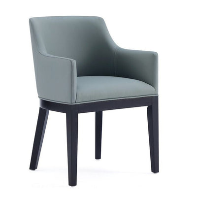 Manhattan Comfort Gansevoort Modern Faux Leather Dining Chair - Pewter|Chaise de salle à manger moderne Gansevoort de Manhattan Comfort en similicuir - étain