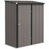 Outsunny 5'x3' Outdoor Storage Shed W/ Single Door, Light Grey|Outsunny Abri De Rangement Exterieur 5'x3' Avec Porte Simple, Gris Clair