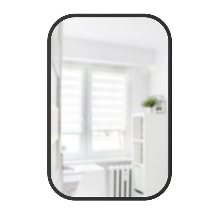 Umbra Hub Rectangular Mirror 24\" x 36\" - Black