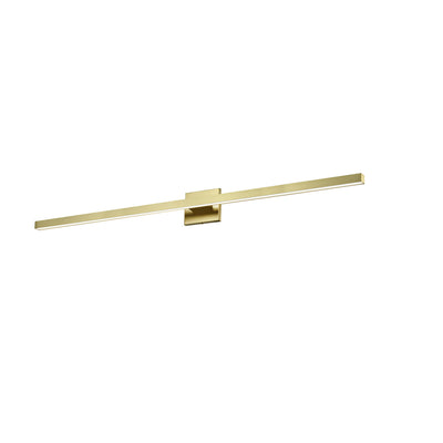 Dainolite Arandel Vanity Light 4"d 24w LED Aged Brass White Acrylic Diffuser Lamp|Lumière de coiffeuse Arandel de Dainolite de 4 po de diamètre en acrylique blanc qui diffuse la lumière, avec fini laiton vieilli et ampoule à DEL de 24 W