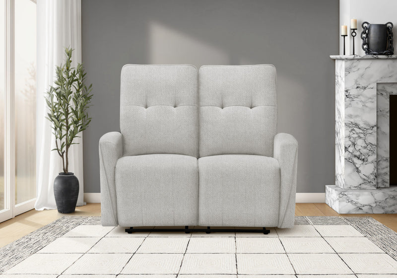 MONARCH SPECIALTIES 50\" WIDE 2-SEATER POWER RECLINING LOVE SEAT, USB PORT INCLUDED, LIGHT GREY FABRIC Recliner