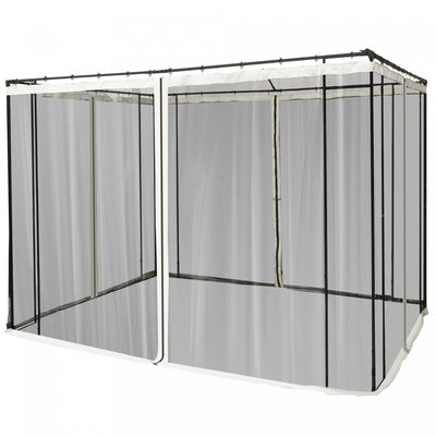 Outsunny Replacement Mosquito Netting For Gazebo 10' X 10' Black Screen Walls For Canopy With Zipper|Outsunny Moustiquaire De Rechange Pour Gazebo 10' X 10' Murs D'ecran Noirs Pour Auvent Avec Fermetur
