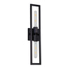 Dainolite Wisteria 2 Light Wall Sconce Short Matte Black Lamp
