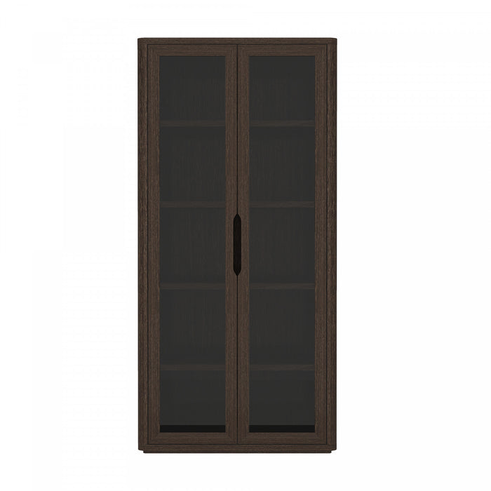 Rivington Modern 38\" Bookcase Cabinet in Walnut