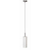 Dainolite Paza 1 Light Pendant Satin Chrome Finish White Frosted Glass Lamp|Luminaire suspendu Paza de Dainolite en verre blanc givré, avec fini chromé satiné et 1 ampoule
