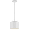 Dainolite Emilia 1 Light Pendant Matte White And Shade Lamp