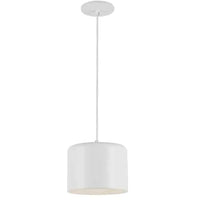 Dainolite Emilia 1 Light Pendant Matte White And Shade Lamp
