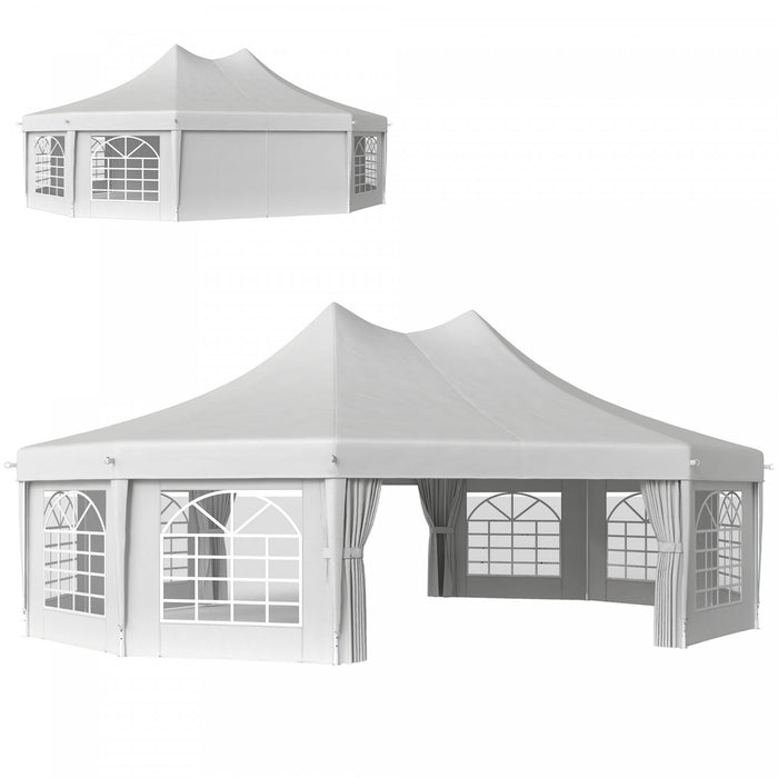Outsunny 21' x 29' High Peak Decagonal Event Party Tent for Parties