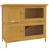 Pawhut Rabbit Hutch, Wooden 2 Tier Bunny Guinea Pig Cage With Openable Top, Slide-out Tray, Ramp, As|Pawhut Clapier En Bois Pour Lapins, Habitat Pour Petits Animaux Avec Rampe, Plateau Amovible Et Toit